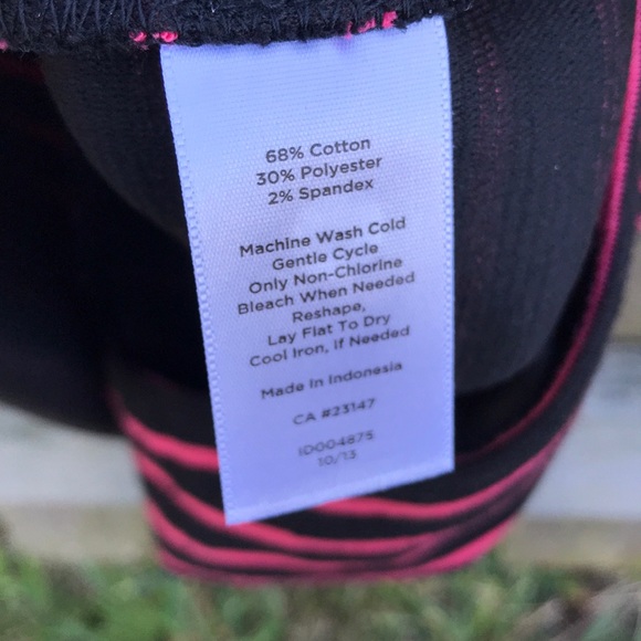 Talbots pink and black stripe dress 2P - Picture 8 of 8